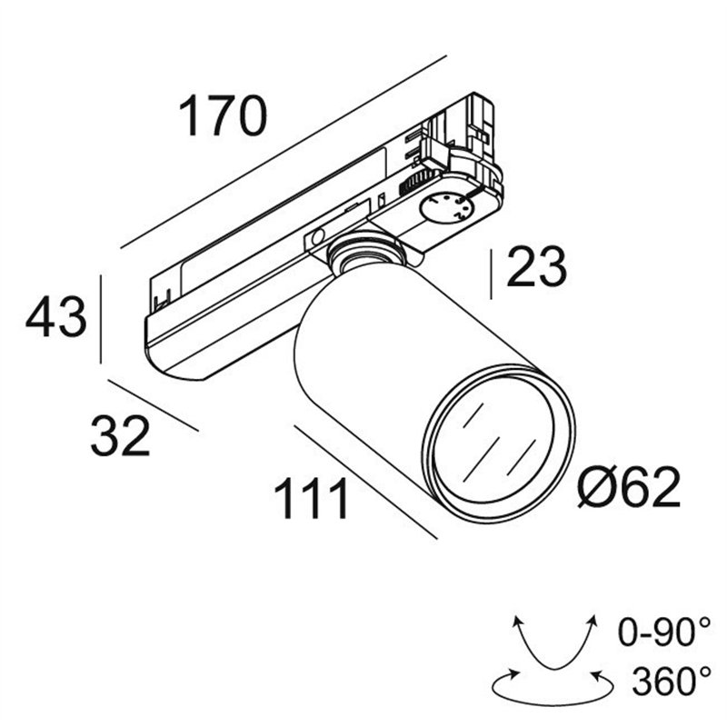 Delta Light SPY FOCUS MP ADM Schienenbeleuchtung