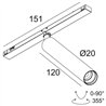 Delta Light Sl19 - SPY 20 L DIM5 Track lighting fixture