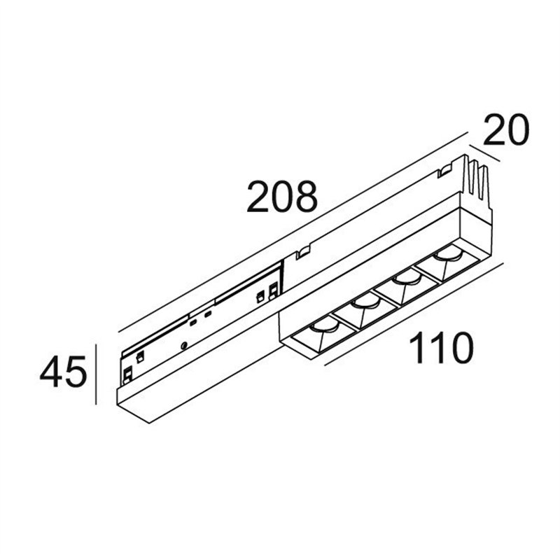 Delta Light M - Dot.Com M4 DIM5 Track lighting fixture