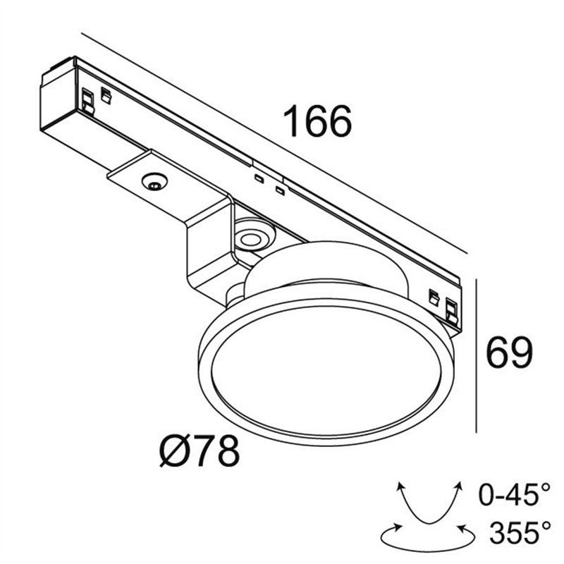 Delta Light M20/M26H - Haloscan MP DIM5 Track lighting fixture