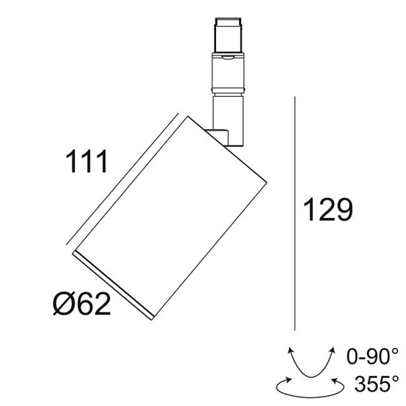 Delta Light M26L - SPY FOCUS LP DIM5 Track lighting fixture