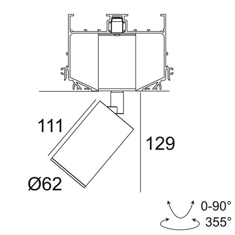 Delta Light M52 - Spy Focus MP DIM5 Track lighting fixture
