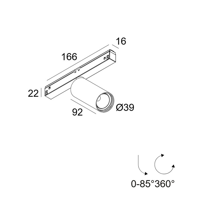Delta Light M26L - SPY 391 DIM5 Track lighting fixture
