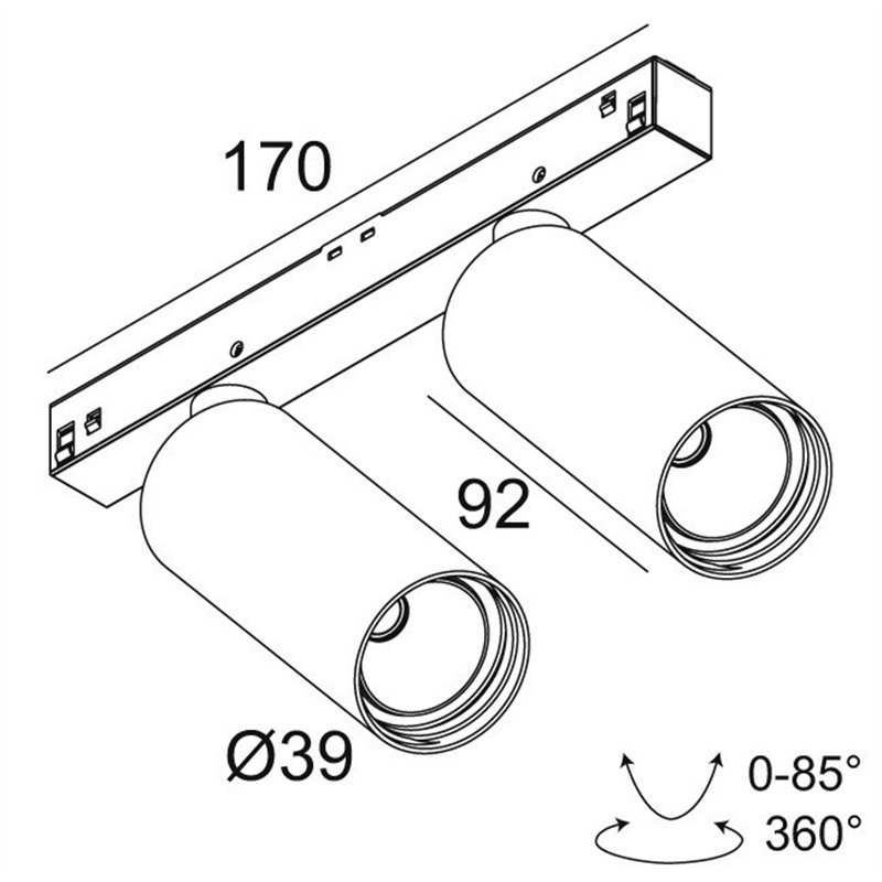 Delta Light M26L - SPY 392 DIM5 Track lighting fixture