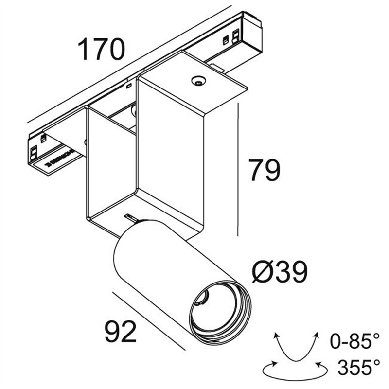 Delta Light M52 - Spy 391 DIM5 Schienenbeleuchtung