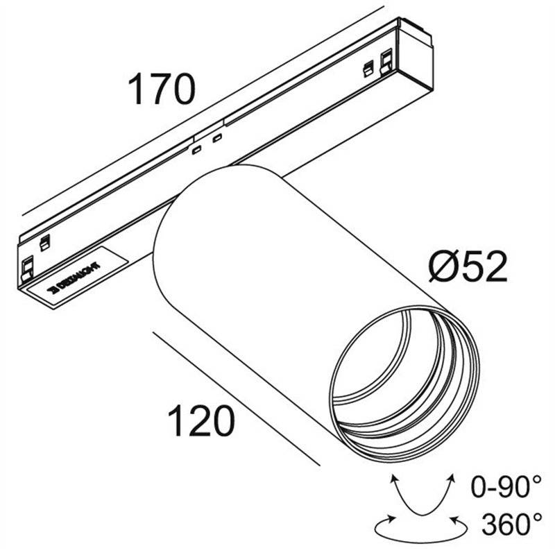 Delta Light M26L - SPY 52 DIM5 Track lighting fixture