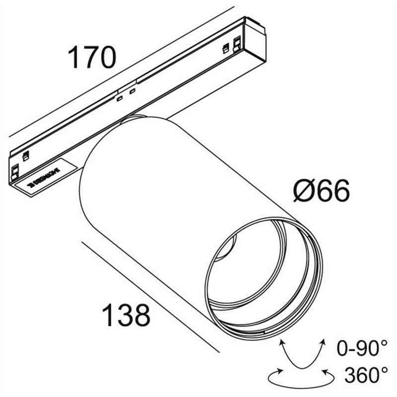 Delta Light M26L - SPY 66 TW DIM5 Schienenbeleuchtung
