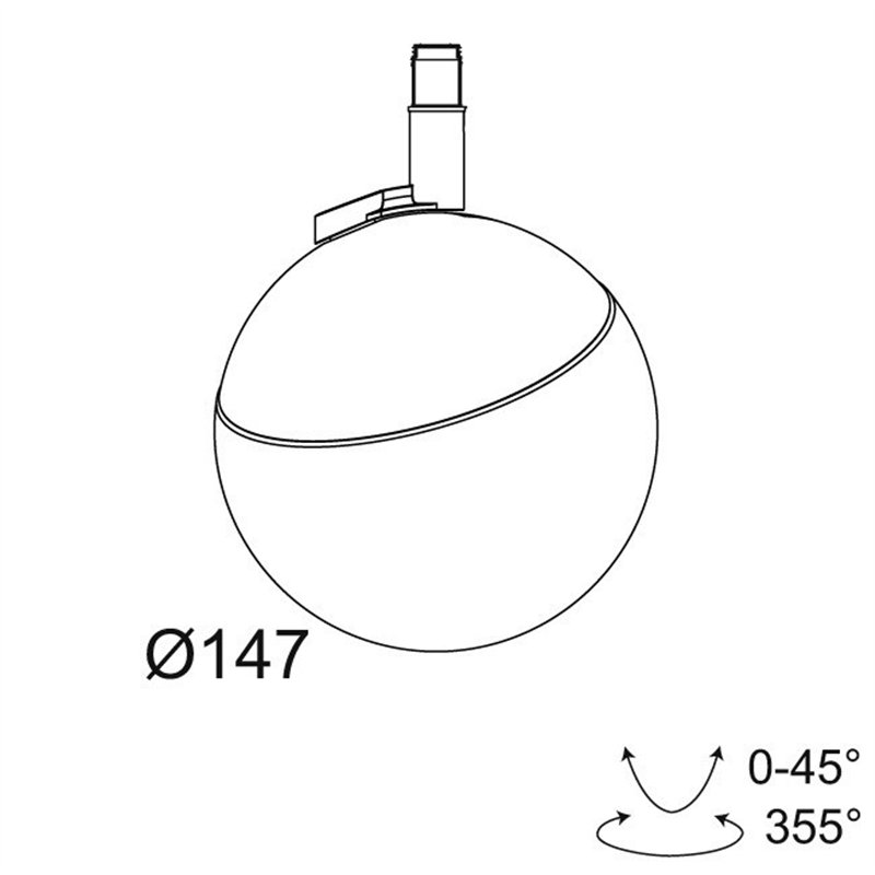 Delta Light M20/M26H - Tweeter BL DIM5 Track lighting fixture