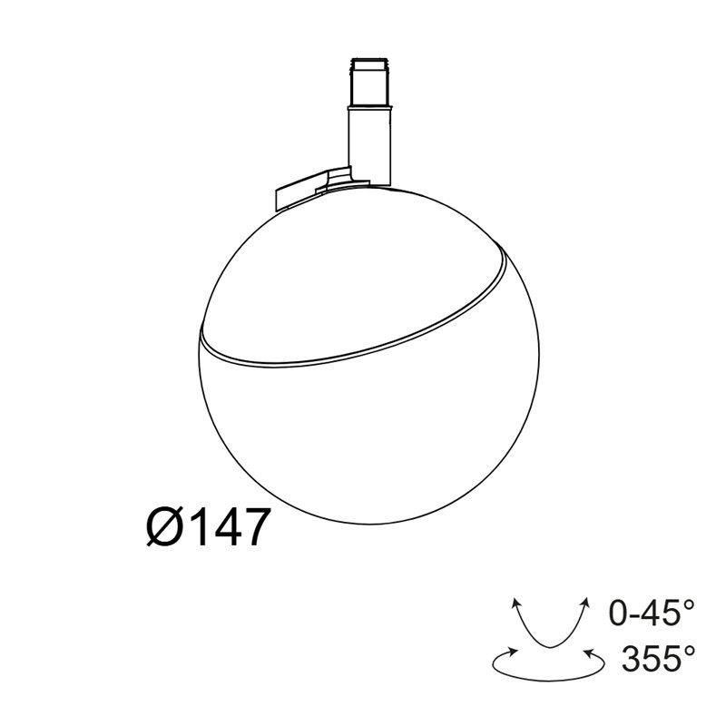 Delta Light M26L - Tweeter BL DIM5 Track lighting fixture