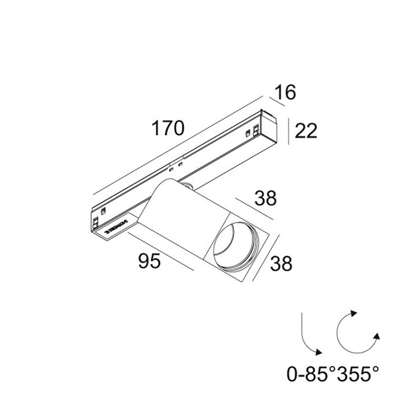 Delta Light M26L - OCTAV 39 DIM5 Schienenbeleuchtung