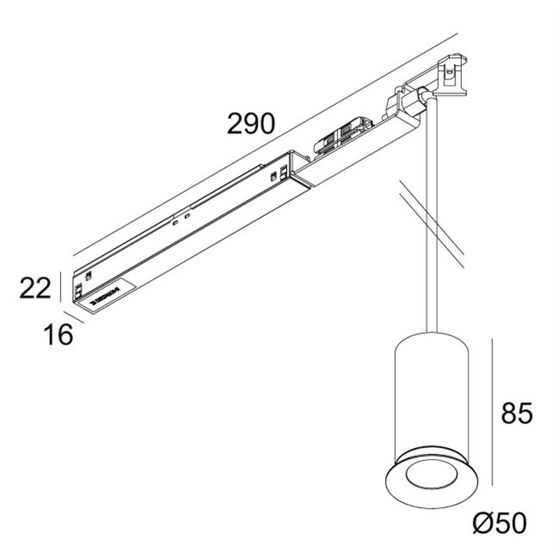 Delta Light M - Cuppa C MDL track lighting fixture