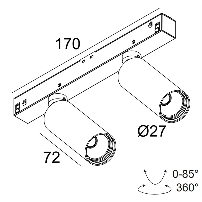 Delta Light M26L - Spy 272 92730 Mdl Schienenbeleuchtung