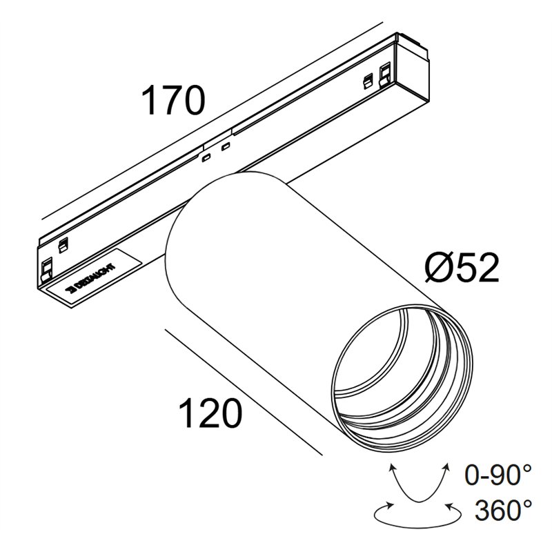 Delta Light M26L - Spy 52 Soft 93020 Mdl Schienenbeleuchtung