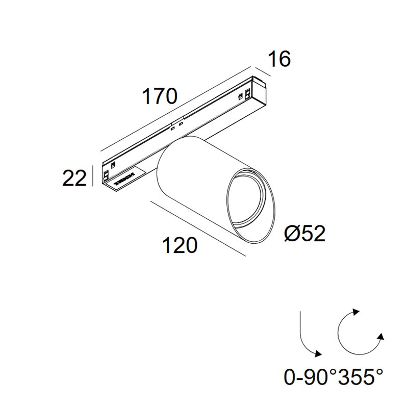 Delta Light M26L - Spy 52 Wallwash Soft DIM5 Schienenbeleuchtung