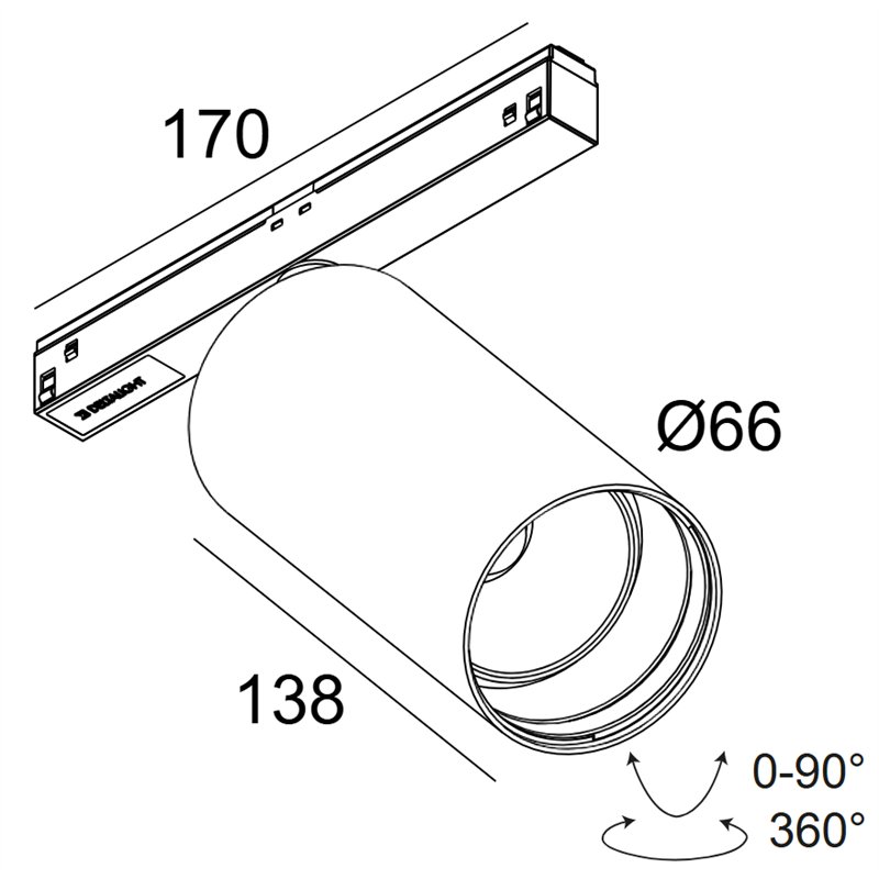 Delta Light M26L - Spy 66 92718 Mdl Schienenbeleuchtung