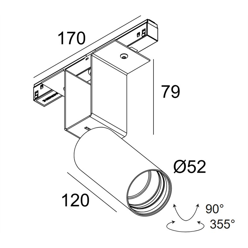 Delta Light M52 - Spy 52 92720 Mdl Schienenbeleuchtung