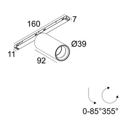 Delta Light Sl19 - Spy 39 Focus Track lighting fixture