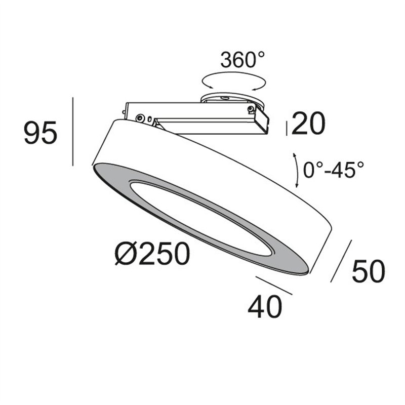 Delta Light SUPER-OH! XS PIVOT 25 DIM8 Deckenlampe