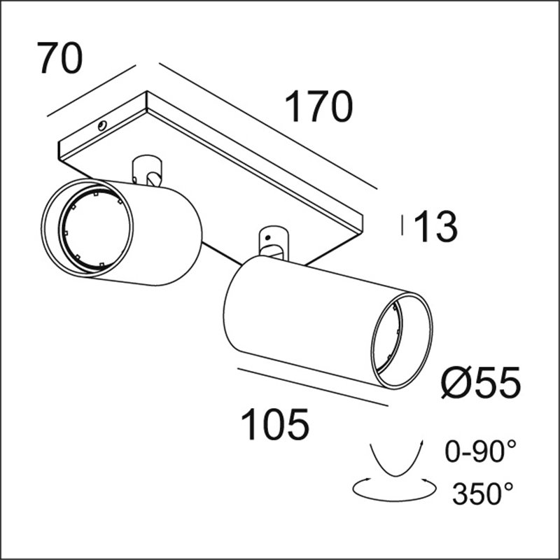 Delta Light SPYCO ON 2 Hi Deckenlampe