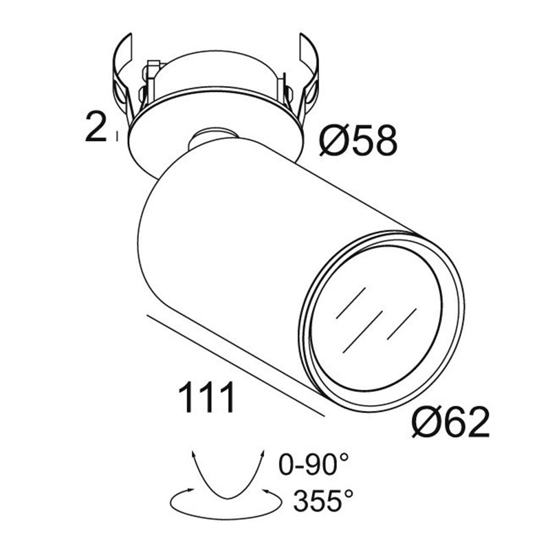 Delta Light SPY FOCUS CLIP LP Ceiling lamp