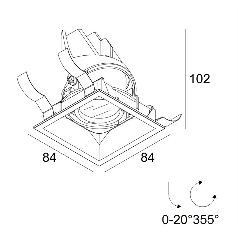 Delta Light ENTERO SQ-S X Built in spot
