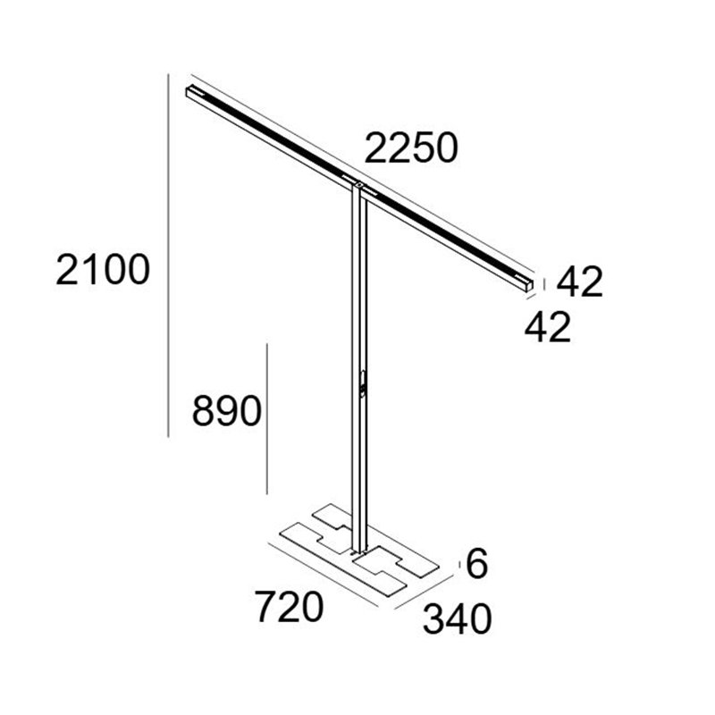 Delta Light INFORM 40 SQ F2 H PDS DOWN-UP Floor lamp