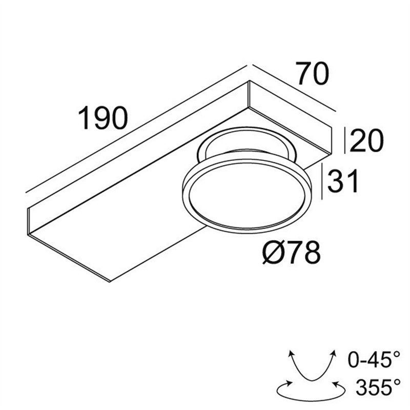 Delta Light HALOSCAN ON 1 MP SOFT DIM8 Deckenlampe
