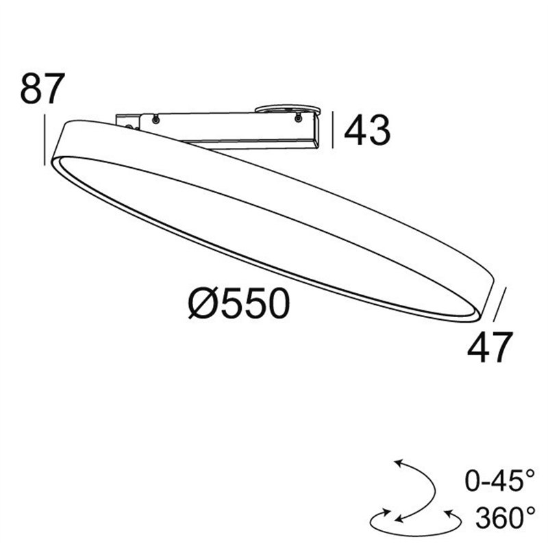 Delta Light MULTINOVA 55 PIVOT PRISM Ceiling lamp