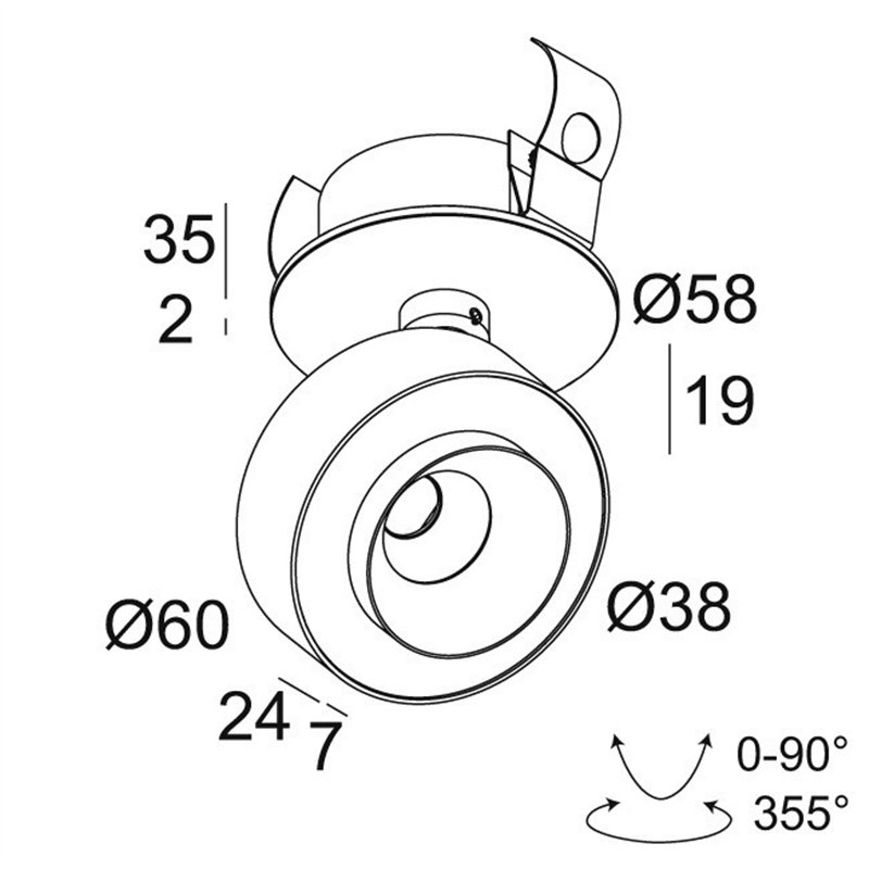 Delta Light ODRON CLIP/41 Ceiling lamp