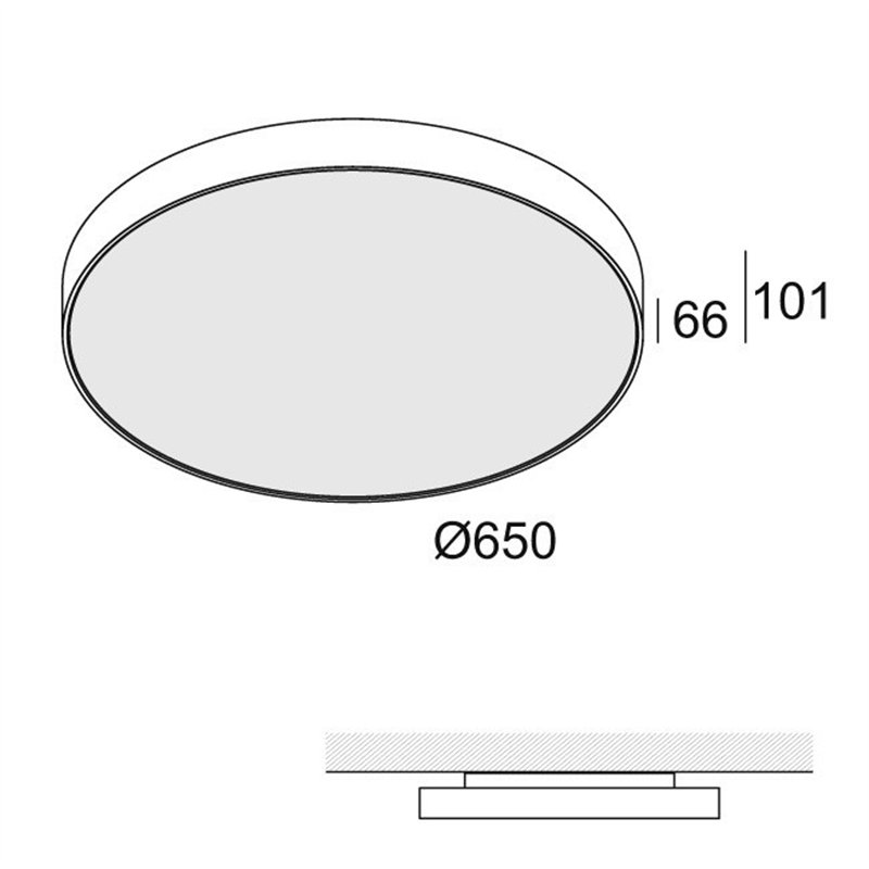 Delta Light SUPERNOVA FLAT 65 SMOOTH UP Ceiling lamp / Suspension lamp