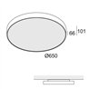 Delta Light SUPERNOVA FLAT 65 SMOOTH UP Ceiling lamp / Suspension lamp