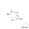 Delta Light SPY 52 CLIP WALLWASH Ceiling lamp