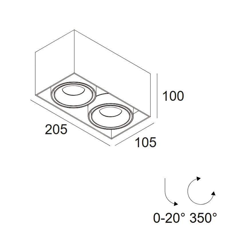 Delta Light Minigrid On 250 DIM8 Ceiling lamp