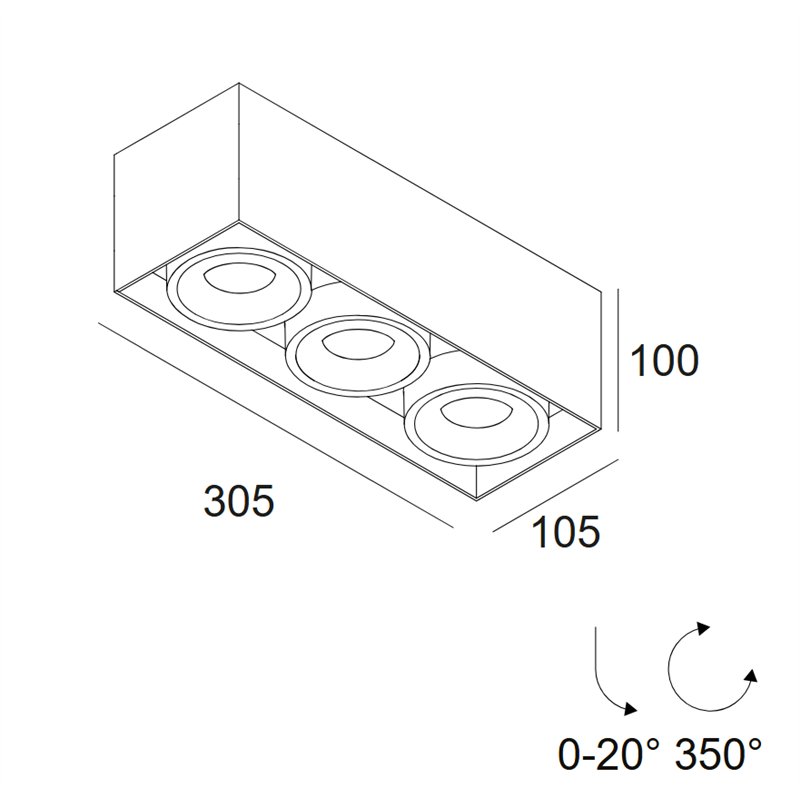 Delta Light Minigrid On 350 Soft DIM8 Ceiling lamp
