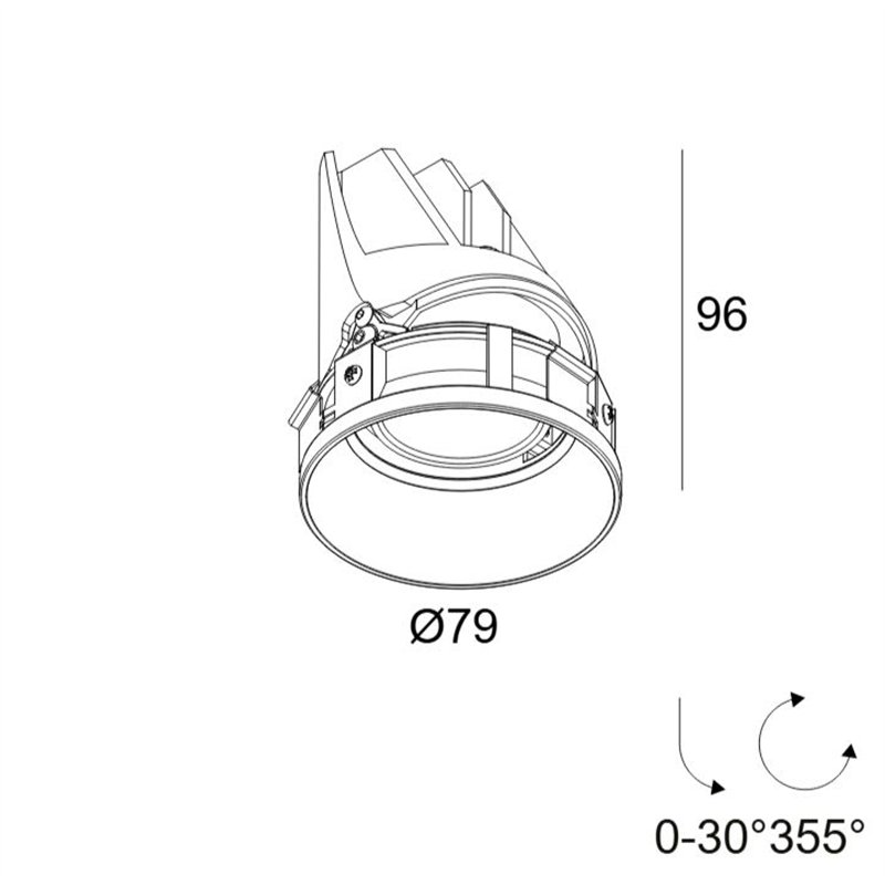 Delta Light ENTERO RD-S TRIMLESS HE Ceiling lamp