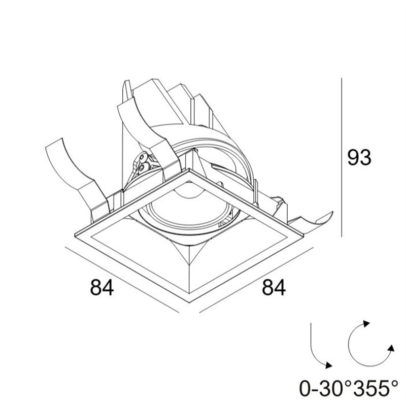 Delta Light ENTERO SQ-S HE Ceiling lamp