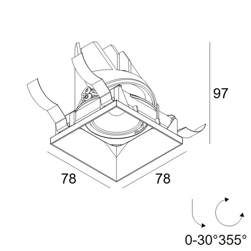 Delta Light ENTERO SQ-S TRIMLESS HE Deckenlampe