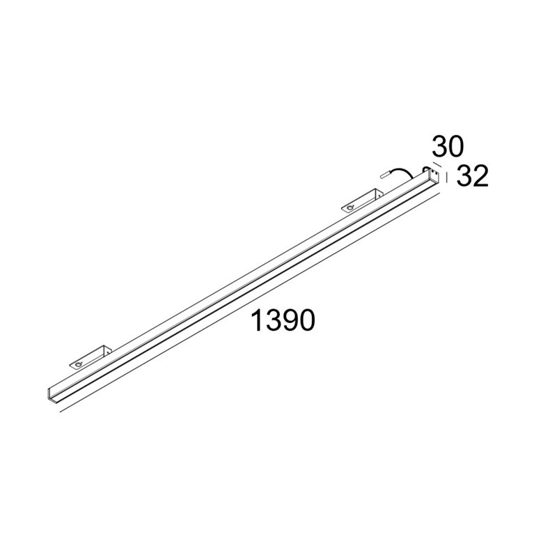 Delta Light D-LINER 30 SBL LOC2 1390 RD Deckenlampe