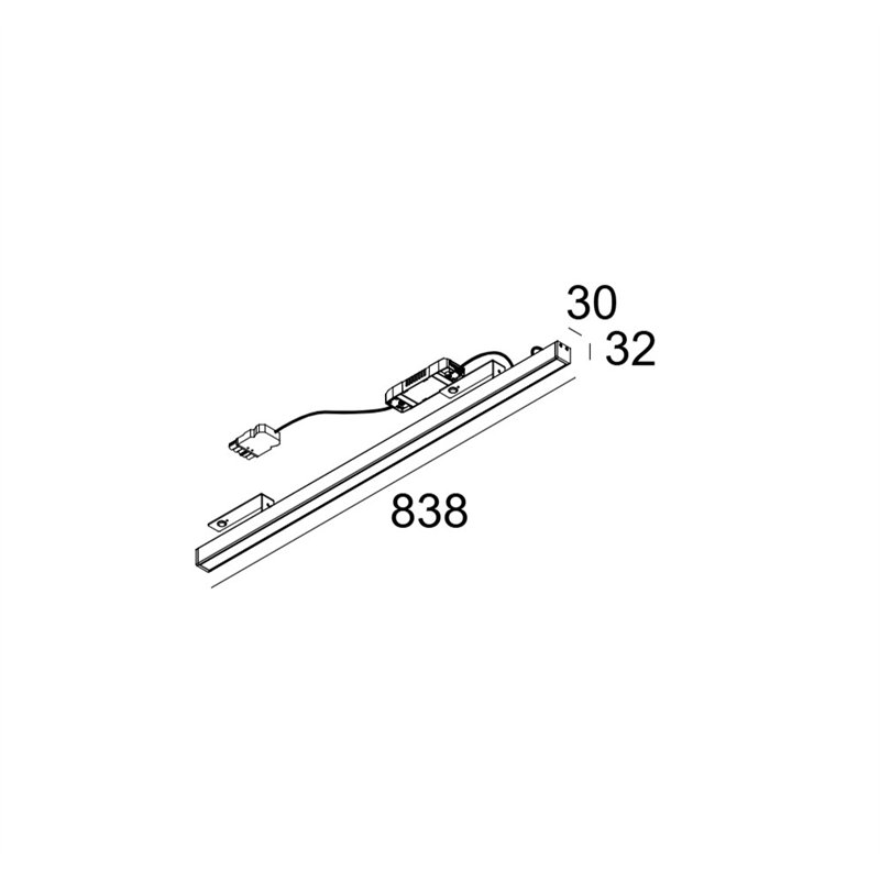 Delta Light D-LINER 30 SBL LOC2 838 DIM5 Deckenlampe