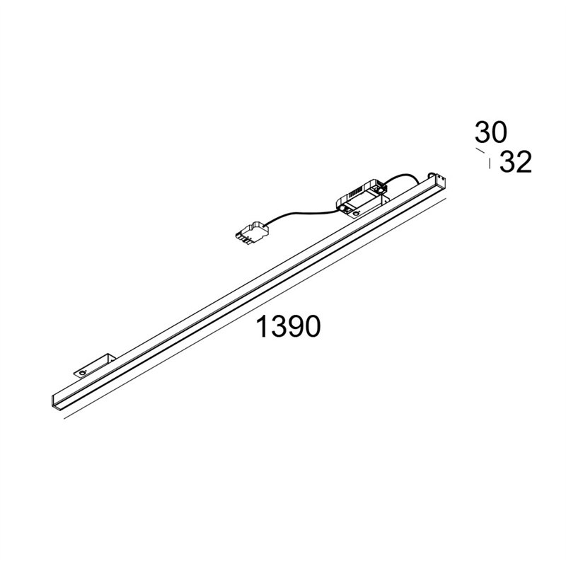Delta Light D-LINER 30 SBL LOC2 1390 DIM5 Deckenlampe