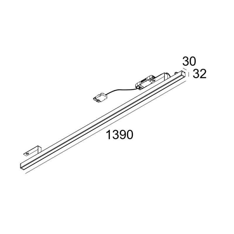 Delta Light D-LINER 30 SBL LOC3 1390 DIM5 Deckenlampe