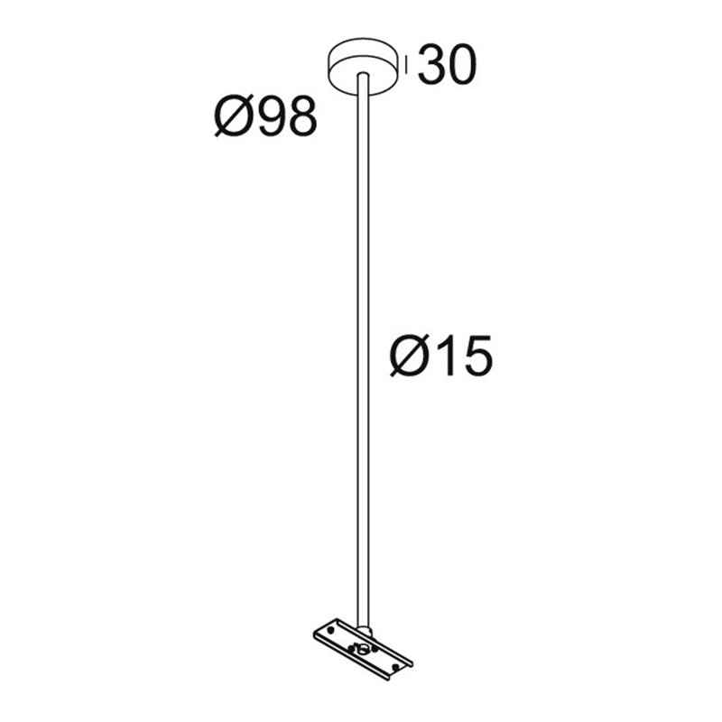 Delta Light CENTRAL ROD SUSPENSION SUPERNOVA FLAT 1m Hanglamp