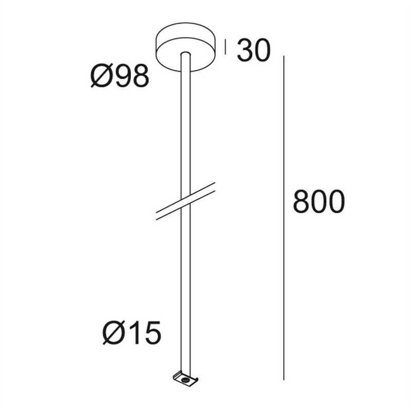 Delta Light OAO - ROD SUSPENSION 0,8m Suspension lamp