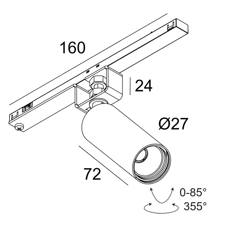 Delta Light SPL14 - SPY 27 DIM5 Track lighting fixture