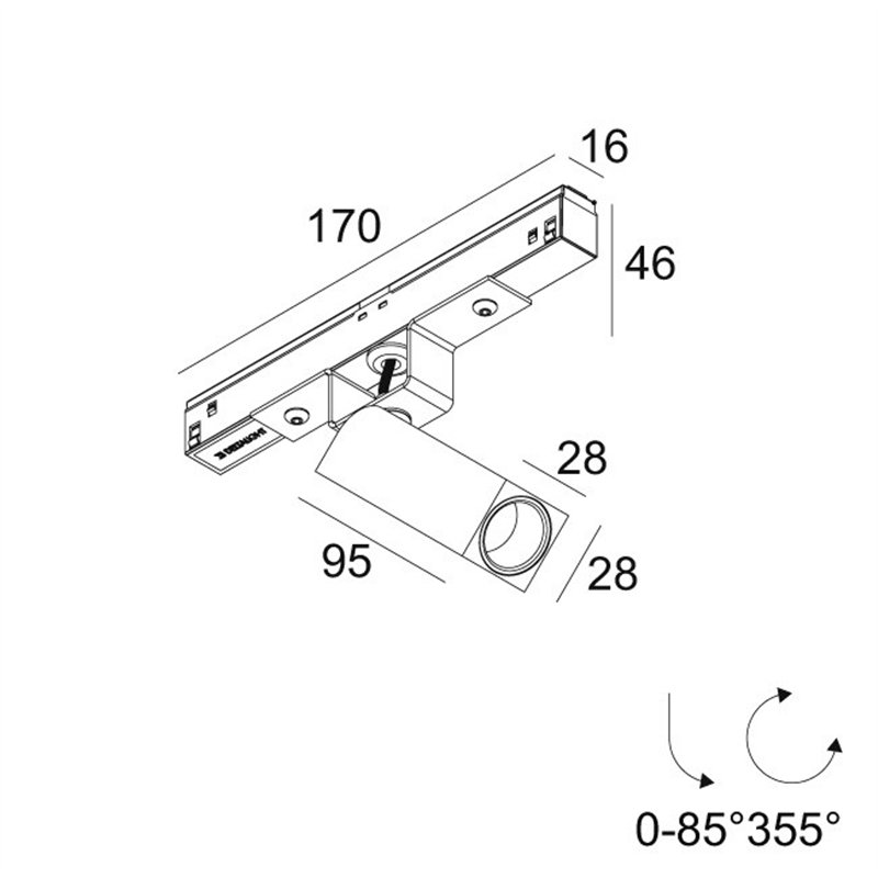 Delta Light M20/M26H - OCTAV 27 MDL Track lighting fixture