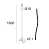 Delta Light Inf40 Sq 160/180 - Suspension Set 3,0M