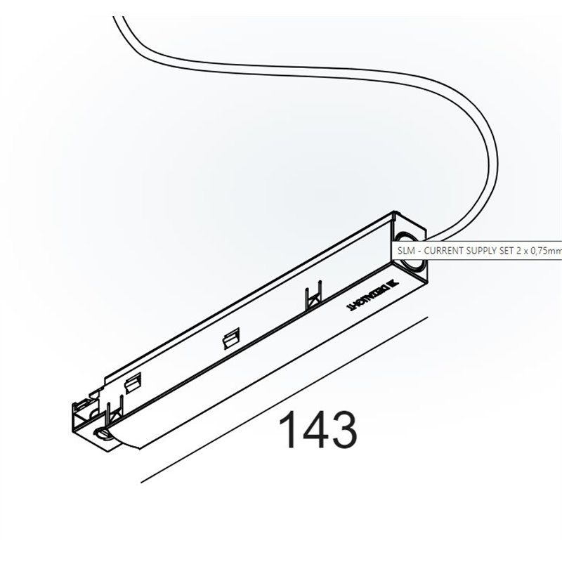 Delta Light SLM - CURRENT SUPPLY SET 6 x 0,75mm² 1,6m DIM5 UP