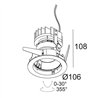 Delta Light iMAX II ROUND ADJUSTABLE LP Recessed spot