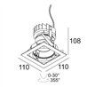 Delta Light iMAX II SQUARE ADJUSTABLE LP Recessed spot
