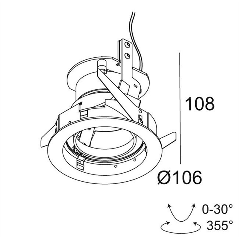 Delta Light iMAX II ROUND ADJUSTABLE CL6 Recessed spot